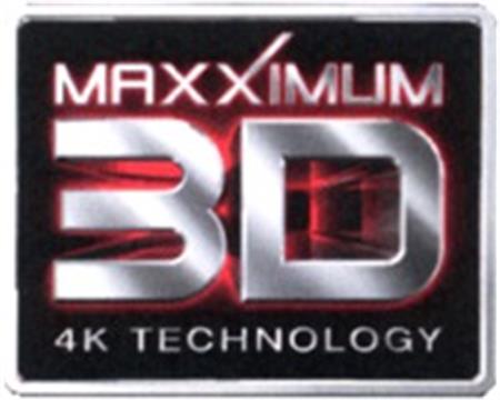 MAXXIMUM 3D 4K TECHNOLOGY trademark