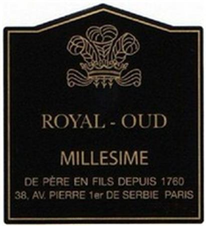 ROYAL-OUD MILLESIME DE PÈRE EN FILS DEPUIS 1760 38, AV. PIERRE 1er DE SERBIE PARIS trademark