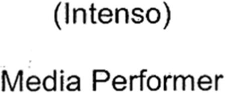 (Intenso) Media Performer trademark