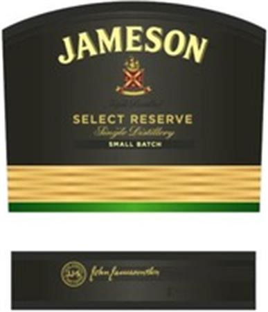 JAMESON SMALL BATCH SELECT RESERVE Triple distilled Single Distillery JJ&S John Jameson & Son Limited trademark