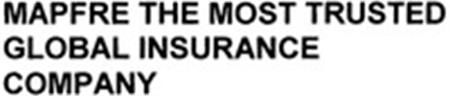 MAPFRE THE MOST TRUSTED GLOBAL INSURANCE COMPANY trademark