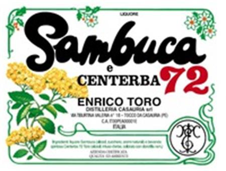 LIQUORE Sambuca e CENTERBA 72 ENRICO TORO TC trademark