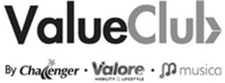 ValueClub By Challenger . Valore . musica MOBILITY & LIFESTYLE trademark