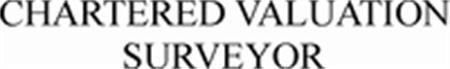 CHARTERED VALUATION SURVEYOR trademark