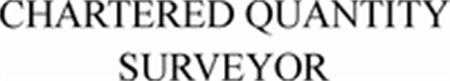 CHARTERED QUANTITY SURVEYOR trademark