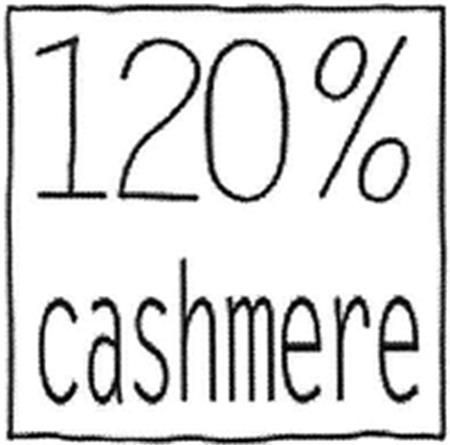 120 % cashmere trademark