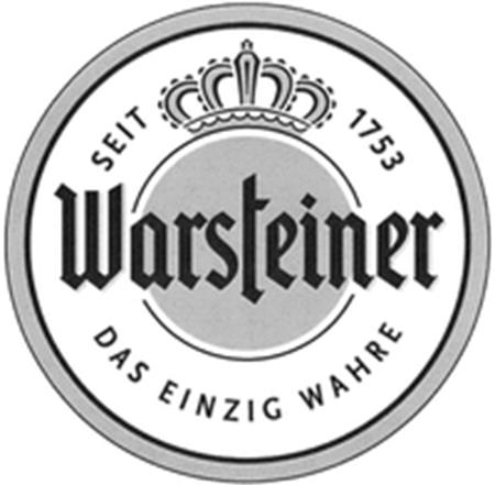 Warsteiner SEIT 1753 DAS EINZIG WAHRE trademark