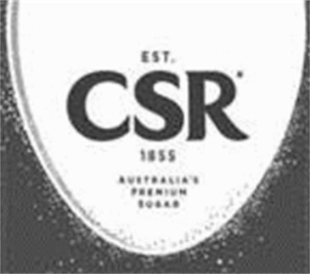 CSR EST. 1855 AUSTRALIA'S PREMIUM SUGAR trademark