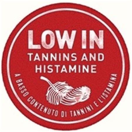 LOW IN TANNINS AND HISTAMINE A BASSO CONTENUTO DI TANNINI E L'ISTAMINA trademark