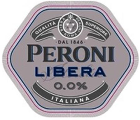 QUALITÀ SUPERIORE DAL 1846 PERONI LIBERA 0.0% ITALIANA trademark