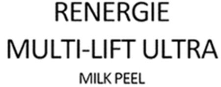 RENERGIE MULTI-LIFT ULTRA MILK PEEL trademark