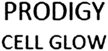 PRODIGY CELL GLOW trademark