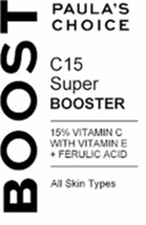 BOOST PAULA'S CHOICE C15 Super BOOSTER 15% VITAMIN C WITH VITAMIN E + FERULIC ACID All Skin Types trademark