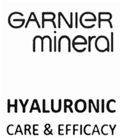 GARNIER mineral HYALURONIC CARE & EFFICACY trademark