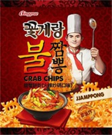 Binggrae CRAB CHIPS JJAMPPONG Non Fried Baked Snack trademark