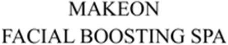 MAKEON FACIAL BOOSTING SPA trademark