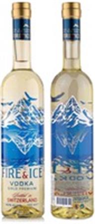 FIRE & ICE VODKA GOLD PREMIUM Bottled in SWITZERLAND 40% alc./vol. 700 ml trademark