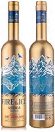 FIRE & ICE VODKA GOLD Bottled in SWITZERLAND FROM ALPINE WATER 40 % alc./vol. 700 m trademark