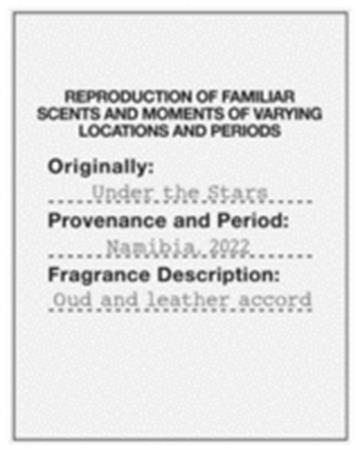 REPRODUCTION OF FAMILIAR SCENTS AND MOMENTS OF VARYING LOCATIONS AND PERIODS trademark