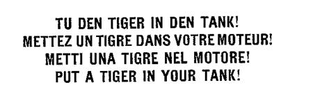 METTEZ UN TIGRE DANS VOTRE MOTEUR trademark