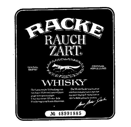 RACKE RAUCH ZART WHISKY trademark