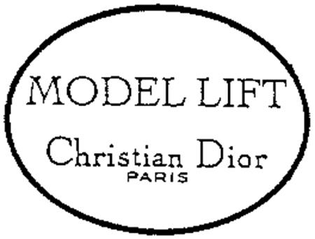 MODEL LIFT Christian Dior PARIS trademark