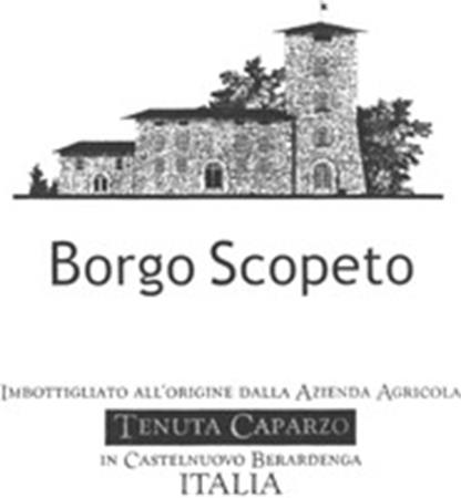 Borgo Scopeto IMBOTTIGLIATO ALL'ORIGINE DALLA AZIENDA AGRICOLA TENUTA CAPARZO IN CASTELNUOVO trademark