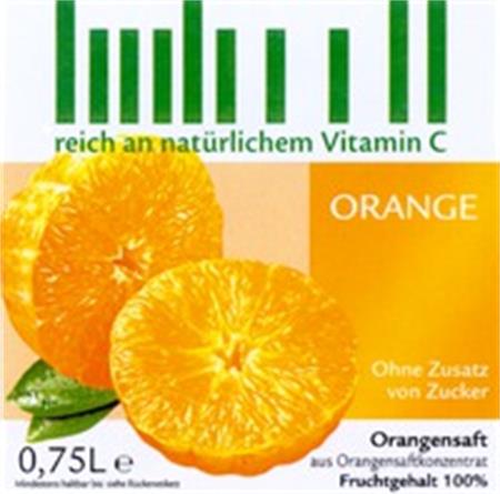 reich an natürlichem Vitamin C ORANGE trademark