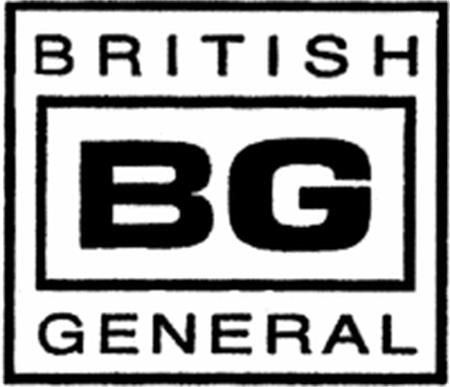 BRITISH GENERAL BG trademark