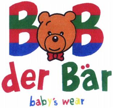 BOB der Bär baby's wear trademark