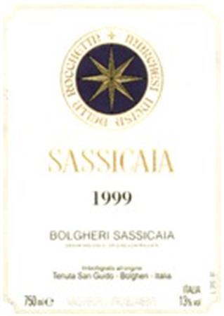 SASSICAIA 1999 BOLGHERI SASSICAIA trademark