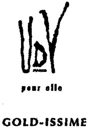 UDV PARIS pour elle GOLD-ISSIME trademark