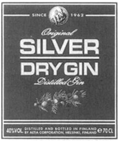 SILVER DRY GIN trademark