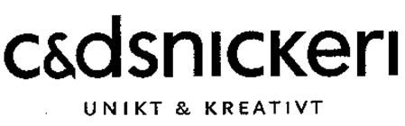 c&dsnickeri UNIKT & KREATIVT trademark