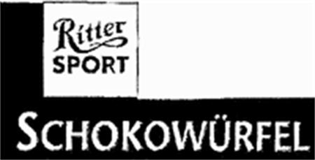 Ritter SPORT SCHOKOWÜRFEL trademark