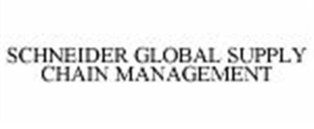 SCHNEIDER GLOBAL SUPPLY CHAIN MANAGEMENT trademark